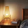 Tischlampen 2023 Kreative umweltfreundliche Schreibtisch-Bambuslampe Wohnzimmer Schlafzimmer Nachttischbeleuchtung