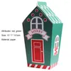 Geschenkpapier 10 Stück Cartoon Weihnachtspapier Geschenkbox Entzückende faltbare Partybevorzugungsboxen Paket für Feiertag Weihnachten Navidad 2023 Jahr
