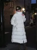 Parka en duvet d'oie blanche pour femme, manteau à revers Long et Slim, à la mode, épais et chaud, à la mode, hiver, 231027
