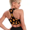 Traje de yoga Naranjas amarillas Cuello en U para mujer Sujetador deportivo Frutas Impresión Acolchada Reunión Raceback Crop Bras Pilates Gym Top