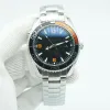 Blue Red Bezel Planet Limited Dial Watch 44mm Automatisk Mechaincal Movement Ocean Diver 600m Rostfritt stål Sports Sea America Cup Mens armbandsur med rostfritt stål