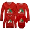 Familie passende Outfits Weihnachten Mutter Tochter Kleidung Langarm Party Cartoon Print Mädchen Junge Mama Papa T-Shirt 231027