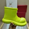 Designerskie buty marka jesień zimowe kobiety deszczowe buty cukierki kolor gumowe wodoodporne buty spacerowe swobodny platforma buty kałuża pvc kostki duże rozmiar 35-40