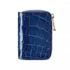 Wallets Gete American Crocodile Leather Bag Women Short 2023 Small Wallet Alligator Female Card Holder