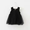 Girl Dresses Summer Female Baby Cotton Round Neck Sleeveless Vest Dress Girls Mesh Foreign Trade Korean Children's Wear