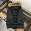 Mens Jacket Puffer Designer Down Jackets Medium Längd Winter Fur Raccoon Coat Parka överrock Big Pocket Design tjock varm huva ner vindbrytare kläder