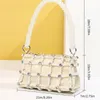 Evening Bags Retro Woven Pearl Women's Fashion Texture Handmade Banquet Bag Customized Lining With Diamond Ladies Handbag