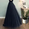 Jupes femmes maille Tulle jupe taille haute élastique longue couleur unie été mode fête de mariage