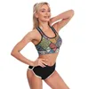 Yoga outfit Bohemian Dashiki Sport Bra U Neck Ethnic Style Training Padded Raceback Crop Bras Fitness Armerad Top For Girls