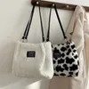 Sacs de soirée Femmes Fausse Fourrure Sac à main Polyvalent Fourrure Sac à bandoulière Zebra Cow Modèle Fluffy Satchel Fuzzy Hobo Girl Élégant Bourse