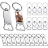 Porte-clés Longes 30/15/5 pièces Sublimation métal blanc porte-clés décapsuleur porte-clés transfert de chaleur Sublimation porte-clés personnalisé Po 231027