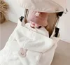 Filtar flanell baby filt korall fleece barnvagn täcker söt björn vinter vindtät barn spädbarn tupplur varm täcke swaddle wrap