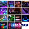 Streifen USB-LED-Streifen RGB wechselbare TV-Hintergrundbeleuchtung Bluetooth APP-Steuerung Batteriebetriebenes flexibles Licht 1 m 2 m 2 x 50 cm