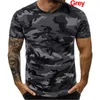 T-shirts pour hommes T-shirt d'été à la mode Chemise à manches courtes avec motif Col rond T-shirt camouflage mince