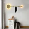 Vägglampa nordiska all-copper krok bronslampor sovrum vardagsrum i sconce lampor garderrum hängare deco möbler fixturer