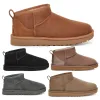 Top Austrália Botas Quentes Clássicas Australianas Mulheres Mini Meia Bota de Neve Inverno Pele Cheia Fofa Peluda Botas de Tornozelo Botas Tamanho 35-42 UGGile