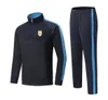 Uruguay hommes adultes enfants loisirs sport ensemble extérieur chaud pleine fermeture éclair sport loisirs ensemble sweat en hiver