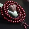 Armreif 1 Stück 6 mm natürliches Sandelholz buddhistischer Buddha Meditation Holz Gebetskette Mala Armband Armreifen Damen Herren Schmuck 108 Perlen