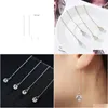 Dangle Shandelier New Fashion Crystal Jewelry Long Drop Rhinestone Tassel Earrings Oorbellen Brincos Earring for Women Delivery DHK2J