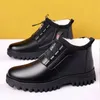 Bottes hommes hiver chaussures en cuir mode peluche chaud confortable anti-dérapant affaires coton extérieur décontracté neige vacances 231027