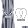 Curtain Poles Magnetic Ball S Tie Rope Accessory Rods Accessoires Backs Holdbacks spänne klipp Hook Holder Home Decor Drop Delivery G DH50K