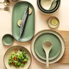 Наборы столовых приборов, миска, столовые приборы, керамическая домашняя скандинавская рисовая оптовая продажа, набор посуды, простой набор палочек для еды в японском стиле