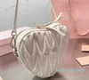 Pink Heart Bag Women Leather Elegant Handbags Mini Designer väskor Girl