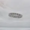 Paston Custom 3,5mm D VVS Moissanite Eternity Ring Women Silver 925 Bröllopsringar China Wholesale