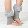 女性の靴下秋​​と冬の短いウールの温かいブーツカバーニットレッグプロテクター幼児バレエウォーマー4t