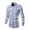 Men's Casual Shirts Stylish Long Sleeve Printed Shirt Trendy Fashion