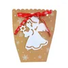 Świąteczne dekoracje cukierki pudełko płatek śniegu Kraft papierowy torba na plik przy przyjęciu Prezent Formowanie składania