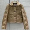 Jaqueta feminina inverno outono casaco moda algodão fino jaqueta estilo britânico xadrez acolchoado parkas