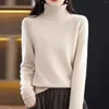 Women's Sweaters Autumn Turtleneck Sweater Ladies Loose Large Size Thick Knitted Bottom Shirt Big Collar Men