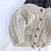 재킷 소년과 여자 봄 가을 스웨터 아기 아이 니트 카디건 옷 한국 스타일 렛 모양의 옷 231027