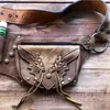 Waist Bags Medieval Leather PU Belt Bag Steampunk Viking Pirate Cosplay Renaissance Gear Rivet Tassel Pockets206U