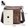 Marsupi LAOSHIZI Borsa a tracolla da uomo in pelle di vacchetta Borsa vintage per iPad Borsa da uomo a tracolla di grande capacità con patta JYN023 231027