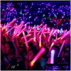 Party Decoration Light-Up Foam Sticks Concert Decor LED Mjuka batonger Rally Rave Glowing Wands Color Changing Flash Torch Fes HomeFavor Dheok