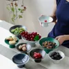 Ferramentas de cozimento estilo japonês cerâmica lanche nozes prato molhos prato criativo cozinha talheres jóias bandeja trinket sobremesas bolo suporte