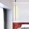 Lampes suspendues Personnalité Italie Minimaliste Slim Mur Salon Canapé Coin Chambre Chevet Net Rouge Ligne Cylindrique Lustre