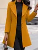 Kış Kırmık Palto Palto Kadın Trençkotları Giyim İnce Ceket Tek Kelime Kru aralıklı Polyester Sıcak Kadınlar Ofis İçin Palto Tutun