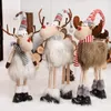 Christmas Decorations Large Christmas Reindeer Elk Doll with Led Lights Christmas Tree Decoration Ornaments Figurine Navidad Elk for Kid Xmas Toy Gift 231027