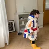 Manteau en duvet pour enfants, veste rembourrée en coton, Design Original fait maison, motif géométrique, vêtements d'extérieur pour garçons et filles, hiver 2024