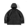 Giacche da uomo Streetwear giapponese Autunno Inverno Giacca da uomo Outdoor Funzionale in pile Addensare Softshell Cappotto mimetico cargo con cappuccio Uomo