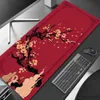 Mouse pads pulso vermelho flor de cerejeira mouse pad laptops deskmat mousepad anime escritório tapete gamer teclado computador mesas r231028