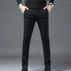 Pantaloni da uomo 2023 Inverno Di Lana Da Uomo Addensare Tenere Al Caldo Pantalones Hombre Solido Casual Pantaloni Formali Abito Sottile Vestito di Abbigliamento