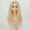 Synthetic Wigs Wig Women's Fashion Chemical Fiber Headcover with Gold Partial Split Long Roll Hair Water Ripple Multi Color Option