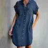 Casual Dresses Summer Dress Women's Slim Fashion Sleeve Denim Midi Short Beach For Women