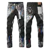 Jeans violets Pantalons en denim Jeans violets pour hommes Jean de créateur Pantalon de moto Casual Streetwear Jeans violets Jeans brodés rétro pour enfants Pantalons vieux lavés 3913