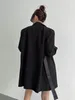 Ternos femininos 2023 primavera e outono estilo coreano design sentido preto de alta qualidade cintura apertada magro elegante senhora do escritório terno jaqueta