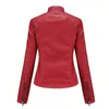 Damen-Jacke aus Leder, Kunstleder, Kunstleder, für Damen, Herbst, Frühling, Damen, Moto, Biker, Reißverschluss, Jacke, Rot, Schwarz, Mantel, Oberbekleidung, Braun, XS, Lila, Marineblau, 231027